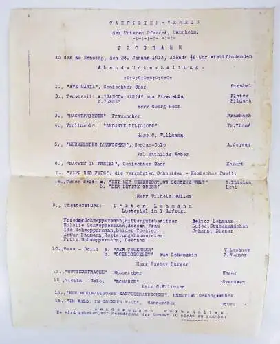 Mannheim Konvolut Programm um 1910 Festveranstaltungen