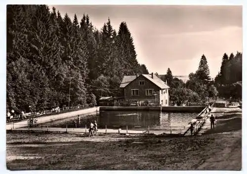 Foto Ak Crock Kreis Hildburghausen Schwimmbad 1971
