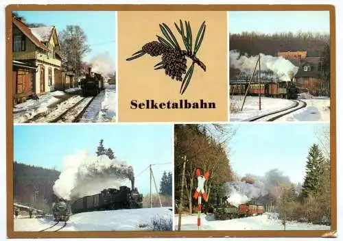 Ak Selketalbahn Kreis Quedlinburg Bahnhof Straßberg 1987