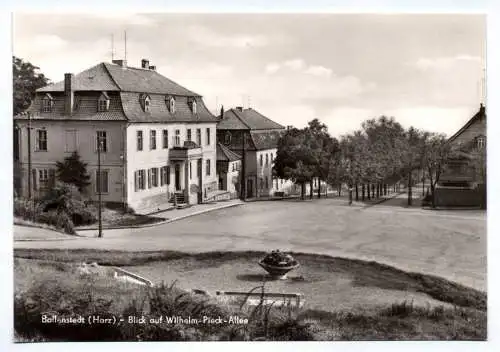 Foto Ak Ballenstedt Harz Blick auf Wilhelm Pieck Allee 1972