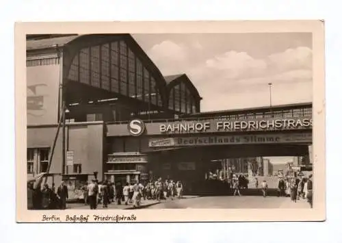 Foto Ak Berlin Bahnhof Friedrichstraße 1954