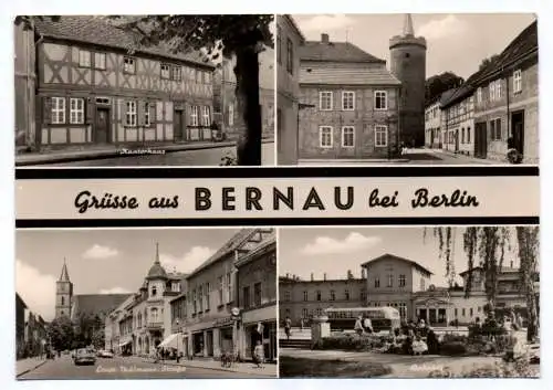 Ak Grüsse aus Bernau bei Berlin 1972 Bahnhof Kantorhaus