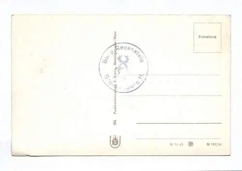 Ak Blankenburg Harz Burg Regenstein 1954