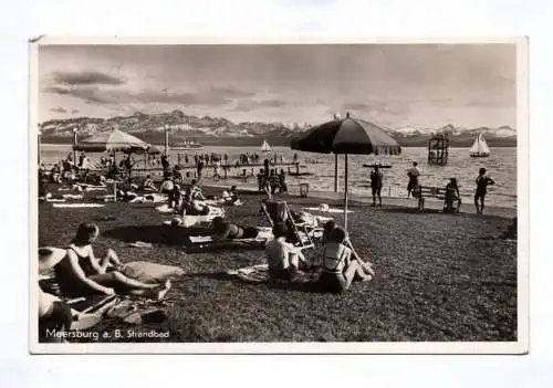 Foto Ak Meersburg Strandbad 1943