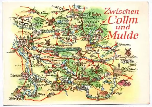 Künstler Ak Zwischen Collm und Mulde 1978 Karte Sachsen
