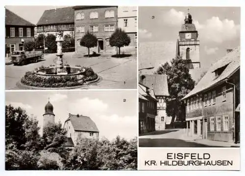Ak Eisfeld Kreis Hildburghausen 1973 Platz des Friedens Schloß Museum