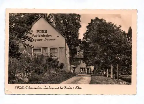 Ak FDGB Erholungsheim Leubengrund bei Kahla in Thüringen 1959