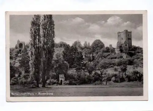 Ak Ballenstedt Harz Rosenburg 1955