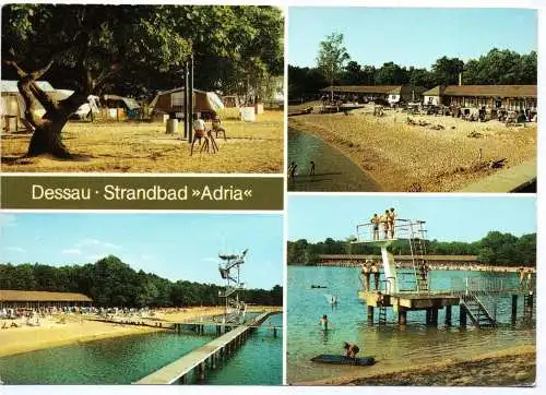 Ak Dessau Strandbad Adria Zeltplatz Strandbad