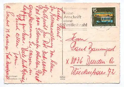 Foto Ak Stuttgart Fernsehturm 1965