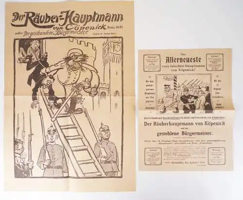 Der Räuber Hauptmann von Köpenick  Druck Lustige Blätter Satire Beilage