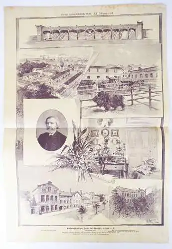 Alter Druck Halle Saale Landwirtschaftliches Institut 1893 Beilage