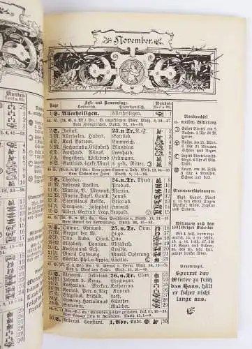 Bayerischen Volksboten Kalender 1902 Antik