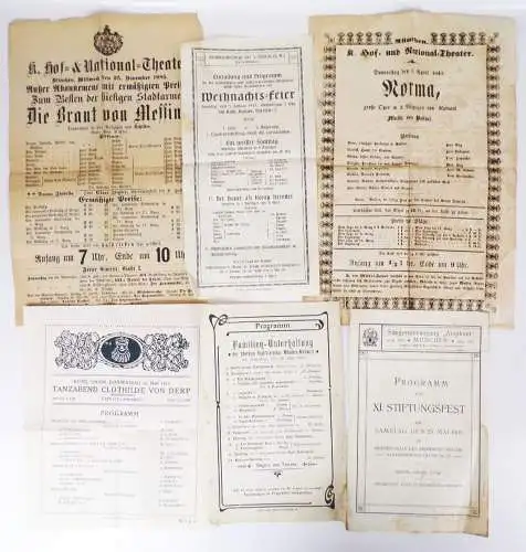 München um 1900 Veranstaltungen Programme Dokumente