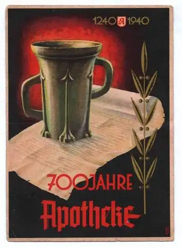 Reklame Ak 700 Jahre Apotheke wohl Dresden