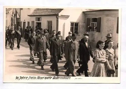 Foto Ak Buttenwiesen Schwaben 90 Jahre Freiwillige Feuerwehr um 1935