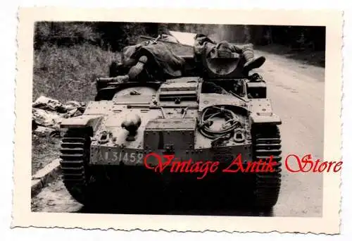 Foto Panzer mit Kennung I31452 Compiegne Frankreich 2 Wk WW2