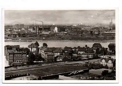 Ak Kehl am Rhein Blick auf Straßburg Eisenbahngleise 1941 Feldpost