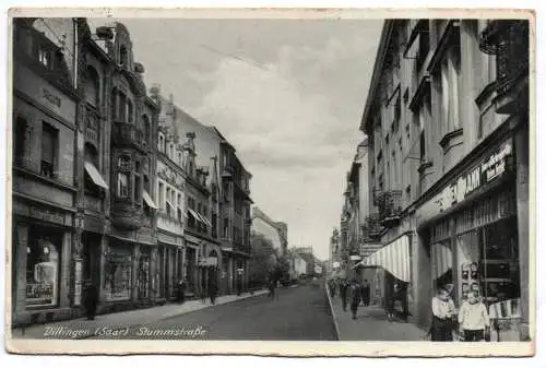 Ak Dillingen Saar Stummstraße 1938