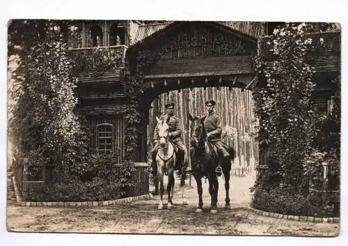 Foto Ak Soldaten Park Reiter Nordhausen 1917