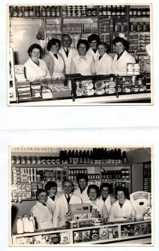 3 x Foto wohl Görlitz Konsum Konserven Reklame 1950er 1960er