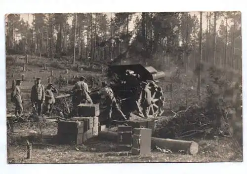 Foto Ak Haubitze Artillerie Geschütz schweres Gerät 1 Wk WW1