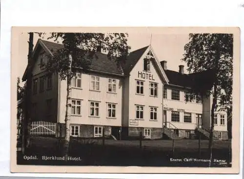 Foto Ak Oppdal Hotel Bjerklund Norwegen 1930 er