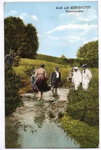 Ak Gruß aus Wörishofen Wasserlaufen 1904