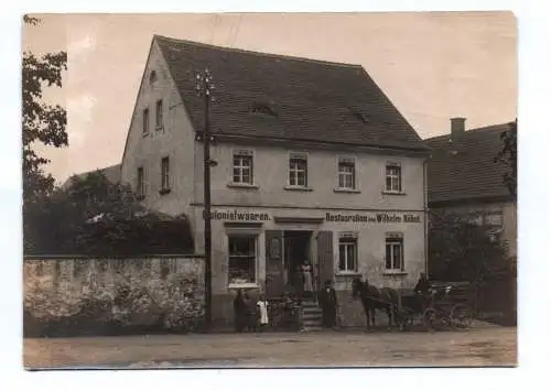 Foto Deutsch Luppa Kolonialwaren Laden Restauration um 1910