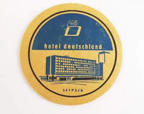 Alter Bierdeckel Hotel Deutschland Leipzig DDR Bierfilz