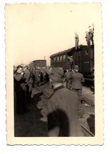 Foto Goch Kleve Rheinland Bahnhof Soldaten 2 Wk