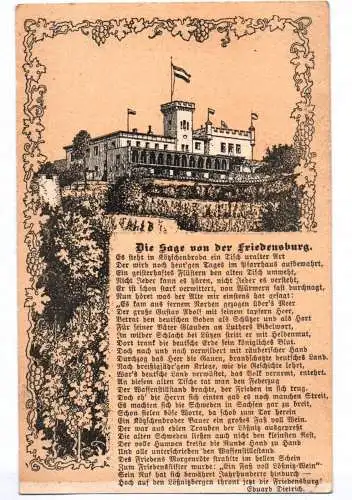 Ak Radebeul Sage von der Friedensburg Kötzschenbroda um 1910 Eduard Dietrich