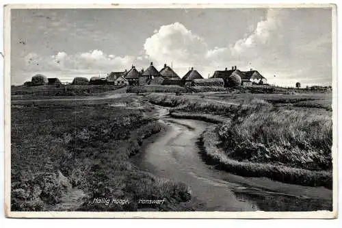 Ak Hallig Hooge Hanswarf 1935 Husum Stempel