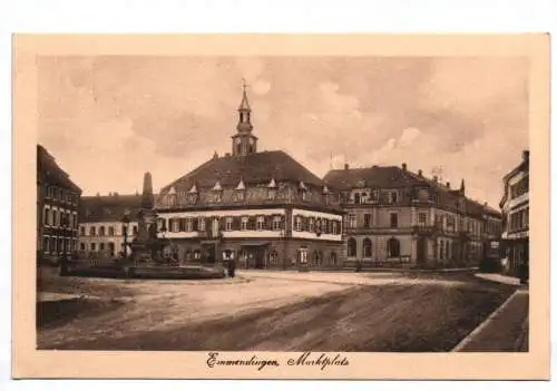 Ak Emmendingen  Marktplatz