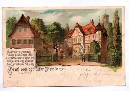 Litho Ak Gruss von der alten Veste Zirndorf Fürth 1900