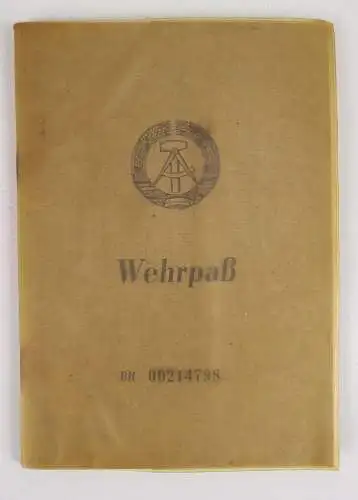 NVA Wehrpaß Mot Schütze Niesky 1965 motorisierte Schützentruppe