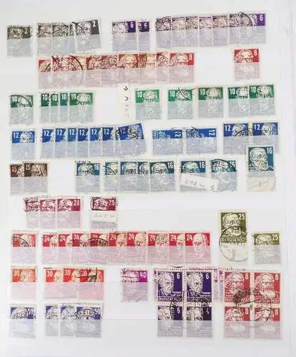 Briefmarkenalbum SBZ AM Post DDR Köpfe Alliierte Besatzung Gestempelt Postfrisch