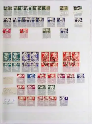Briefmarkenalbum SBZ AM Post DDR Köpfe Alliierte Besatzung Gestempelt Postfrisch