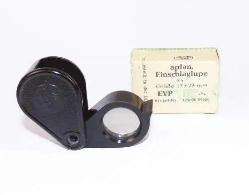 Carl Zeiss Jena Lupe 8 x Einschlaglupe mit OVP 