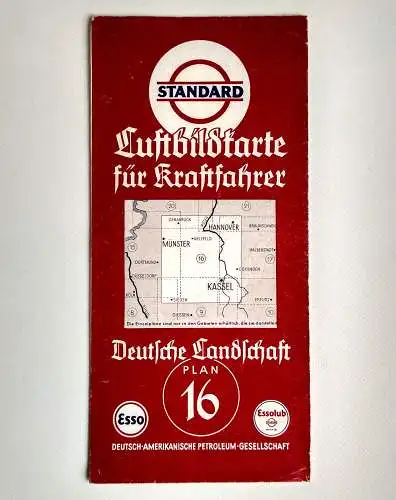 Esso Standard Luftbildkarte für Kraftfahrer Plan 16 Das Land der roten Erde