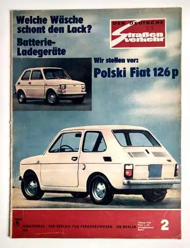 Der Deutsche Straßenverkehr 1973 Nr. 2 Zeitschrift Polski Fiat 126 p