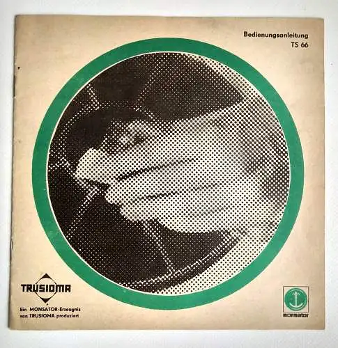Alte Bedienungsanleitung Trusioma TS 66 Schleuder DDR 1974