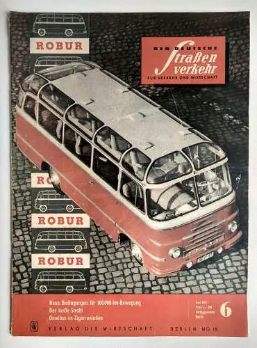 Der Deutsche Straßenverkehr 1957 Nr. 6 Omnibus im Zigarrenladen DDR Zeitschrift