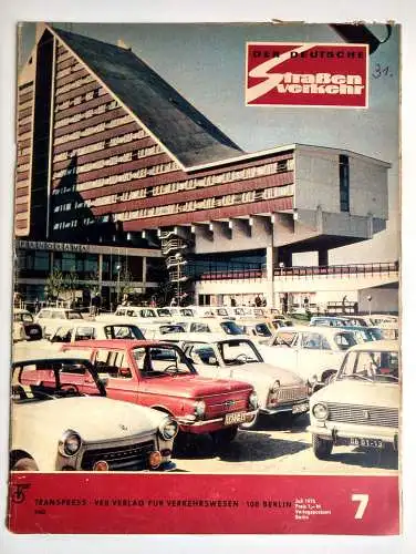 Der Deutsche Straßenverkehr 1975 Nr. 7 DDR Zeitschrift Großes fürs Wohnen