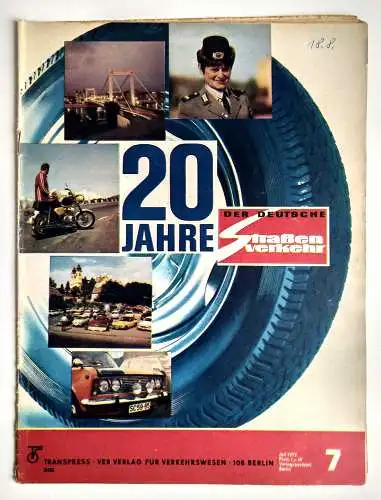Der Deutsche Straßenverkehr 1973 Nr. 7 DDR Zeitschrift 20 Jahre