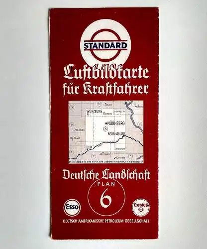 Standard Luftbildkarte f. Kraftfahrer Plan 6 Würzburg Nürnberg Regensburg