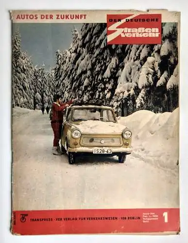 Der Deutsche Straßenverkehr DDR Zeitschrift Autos der Zukunft 1966 Nr. 1
