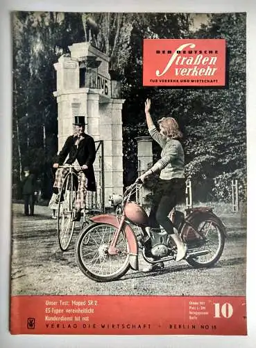 Der Deutsche Straßenverkehr 1957 Nr. 10 Unser Test: Moped Sr 2