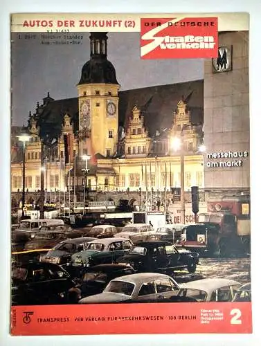 Der Deutsche Straßenverkehr 1966 Nr. 2 Autos der Zukunft Zeitschrift DDR