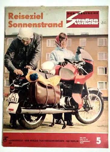 Der Deutsche Straßenverkehr 1972 Nr. 5 Reiseziel Sonnenstrand Zeitschrift DDR